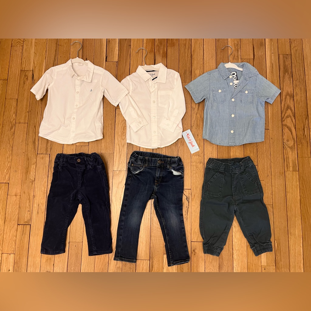 Baby Boy Gap, H&M Button Down Shirts, Denim Joggers, Dress Pants And Jeans
